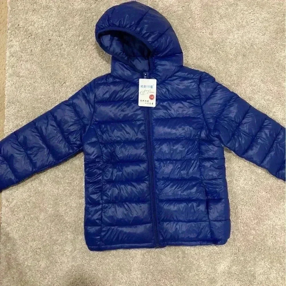 New Boys Kids Blue Puffer Jacket Coat Sz. Small NWT